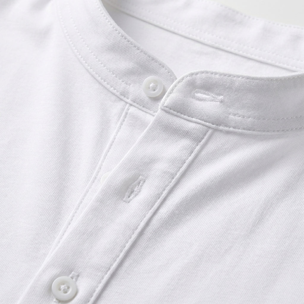 Mateo | Camicia Uomo con Colletto alla Coreana e Manica Arrotolata | Informale