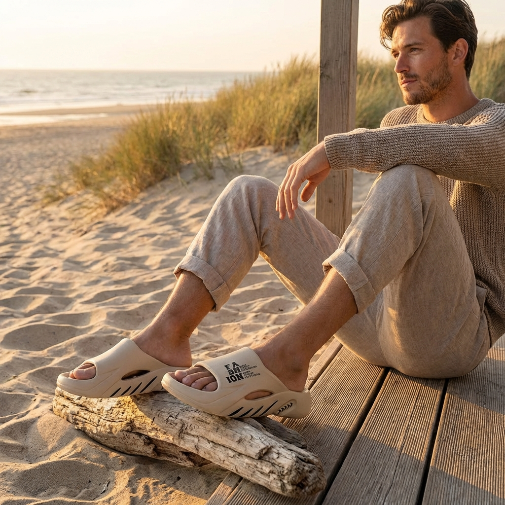 Mateo | Hombre Chanclas Deportivas Con Plantilla Masaje Y Suela Gruesa | Confort