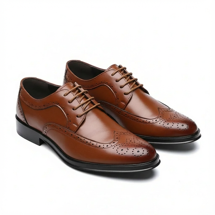 Mateo | Hombre Zapatos Oxford Con Perforaciones Brogue Y Cordones | Clásico