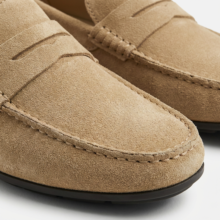 Mateo | Mocasines Hombre Con Tira Penny Clásica Y Costuras Vistas | Casual