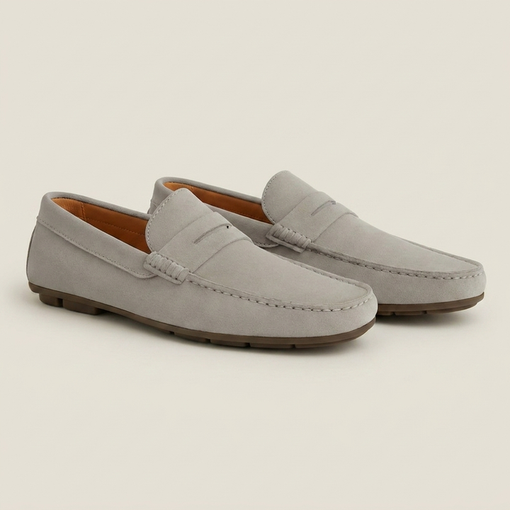 Mateo | Mocasines Hombre Con Tira Penny Clásica Y Costuras Vistas | Casual