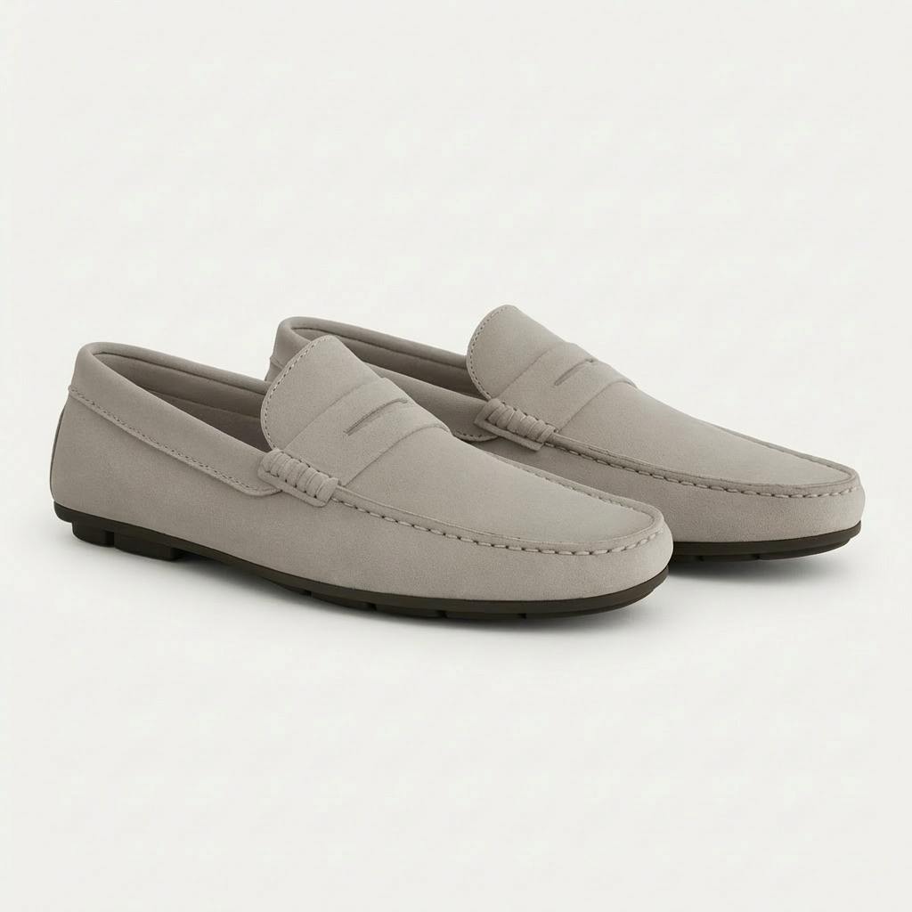 Mateo | Mocasines Hombre Con Tira Penny Clásica Y Costuras Vistas | Casual