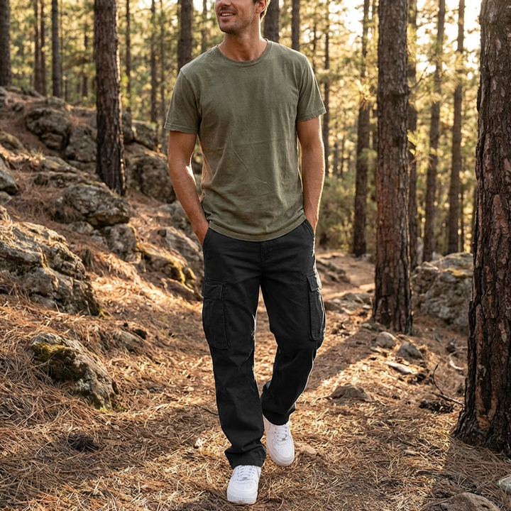 Mateo | Pantalón Cargo Hombre Con Bolsillos Con Solapa Y Corte Holgado | Utility