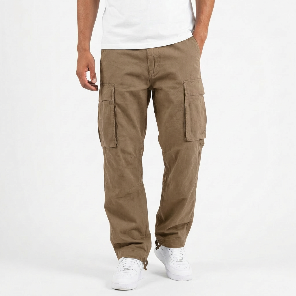 Mateo | Pantalón Cargo Hombre Con Bolsillos Con Solapa Y Corte Holgado | Utility