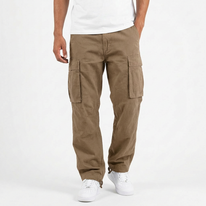Mateo | Pantalón Cargo Hombre Con Bolsillos Con Solapa Y Corte Holgado | Utility