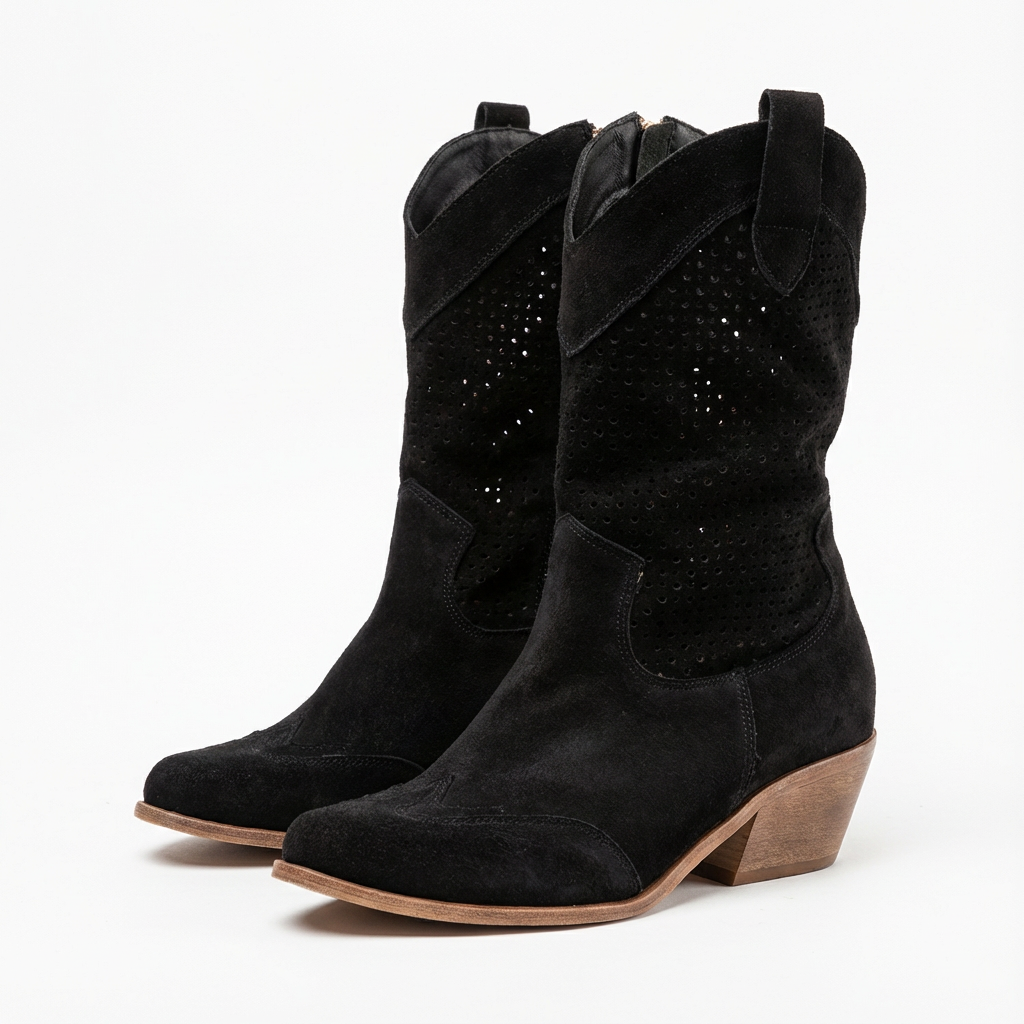 Maya | Stivaletti da Donna con Tacco Largo Forati