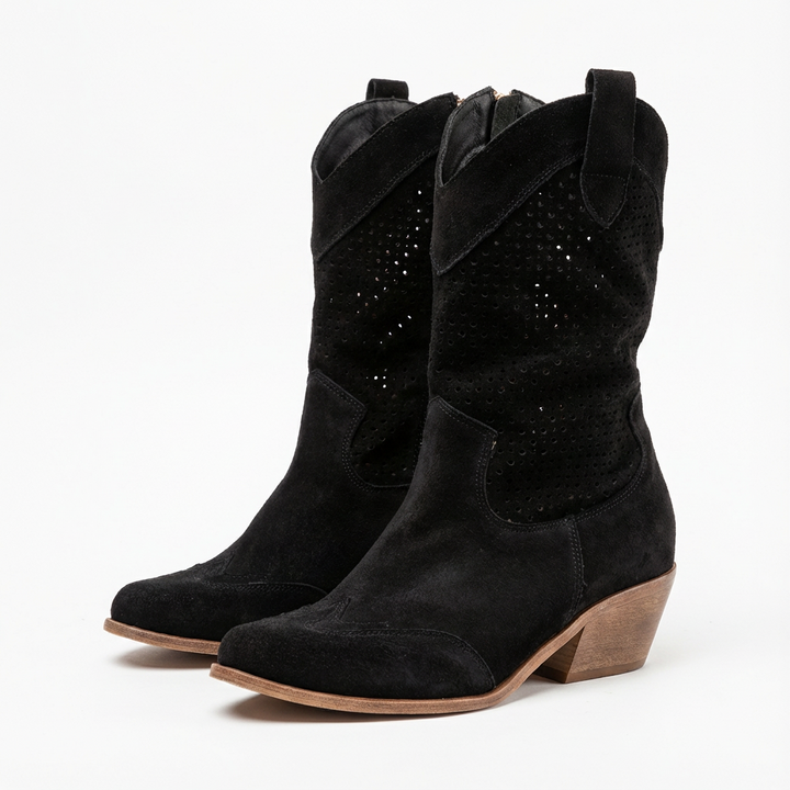 Maya | Stivaletti da Donna con Tacco Largo Forati