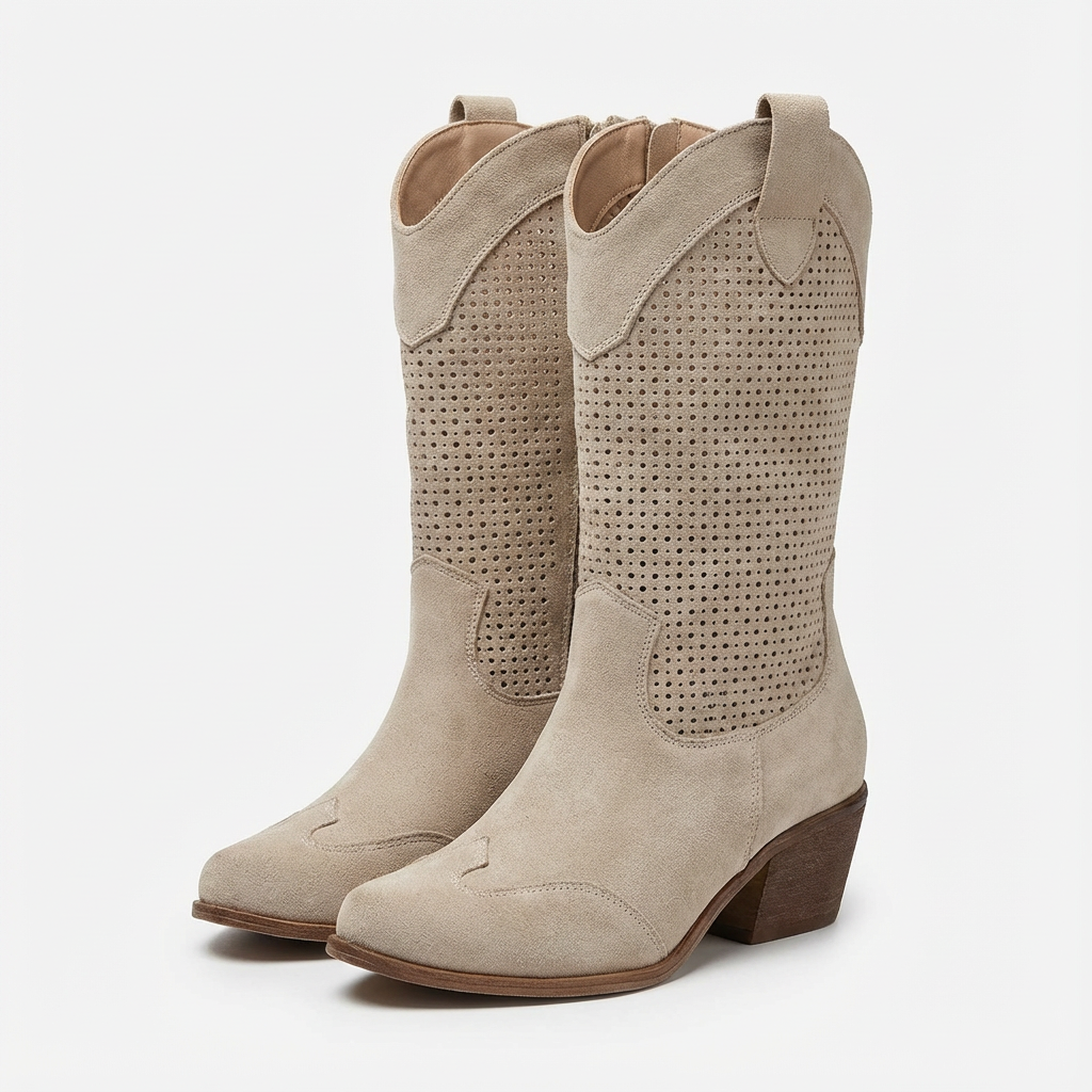 Maya | Stivaletti da Donna con Tacco Largo Forati