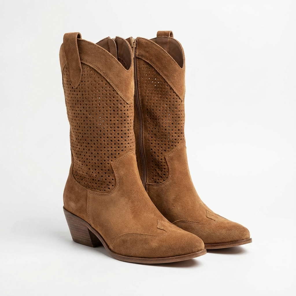 Maya | Stivaletti da Donna con Tacco Largo Forati