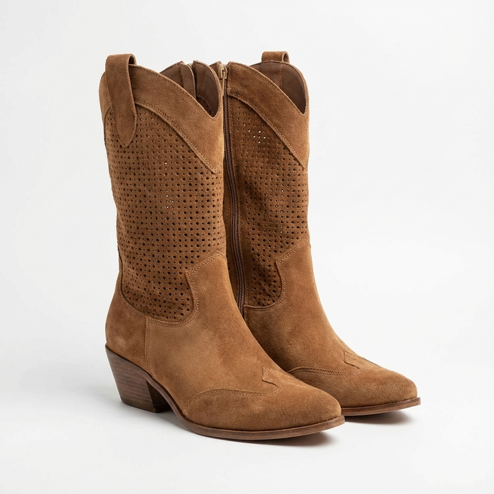 Maya | Stivaletti da Donna con Tacco Largo Forati