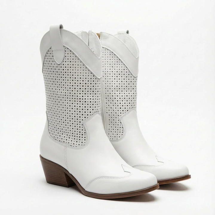 Maya | Stivaletti da Donna con Tacco Largo Forati