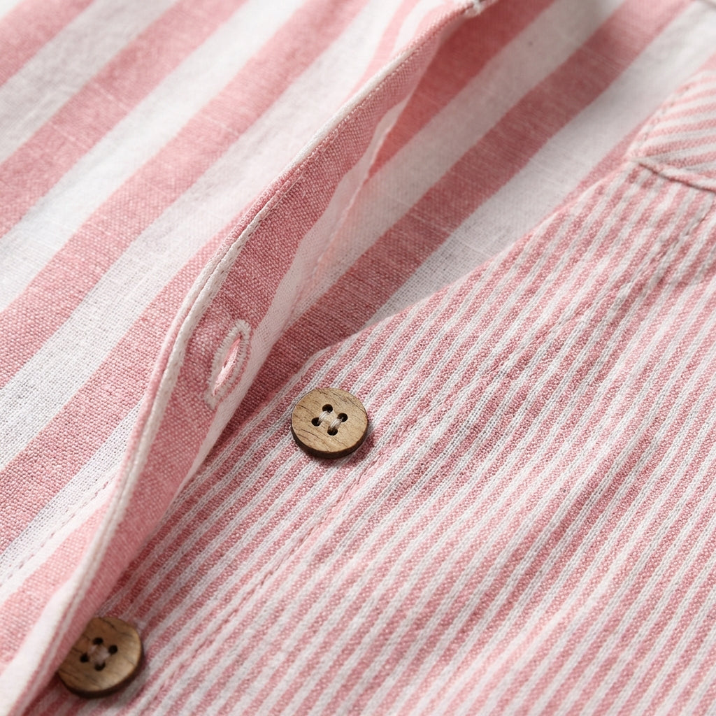 Mencía | Blusa Patchwork Rayas con Botones Mujer