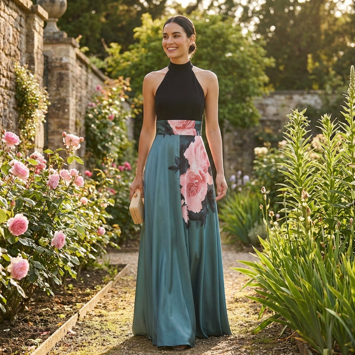 Minerva | Mujer Vestido Largo Halter con Abertura