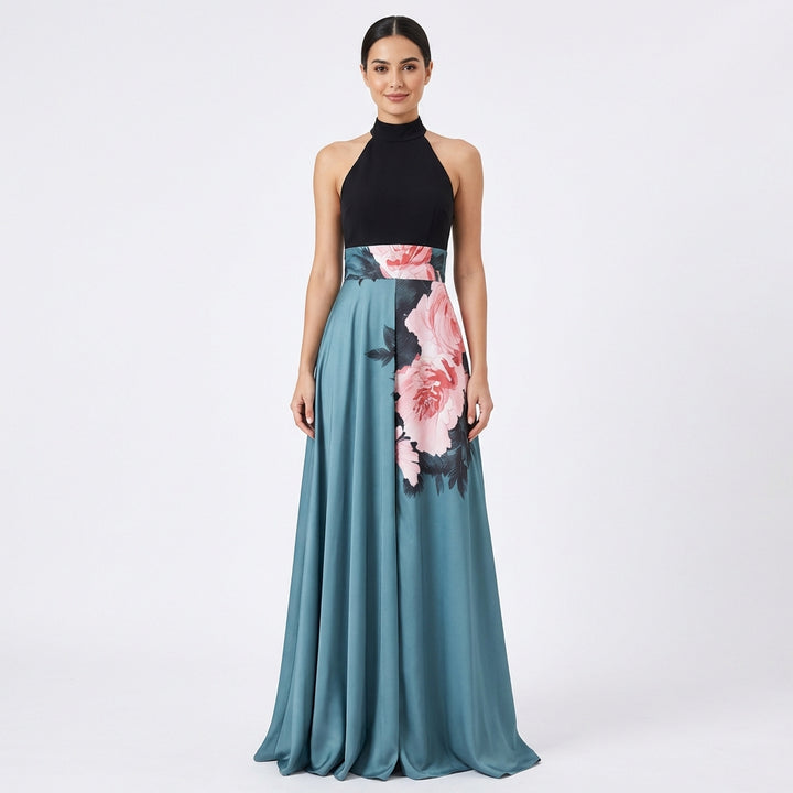 Minerva | Mujer Vestido Largo Halter con Abertura