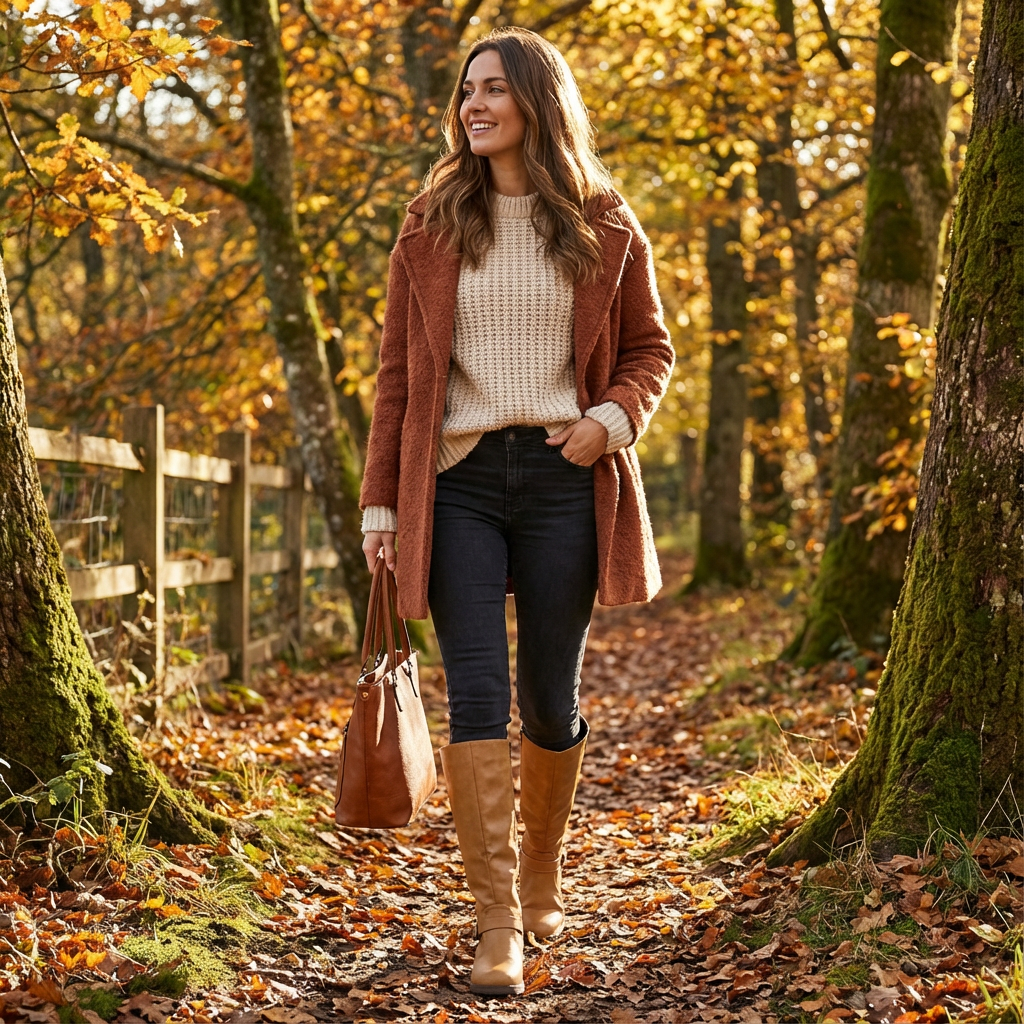 Monica | Botas altas de mujer hasta la rodilla con tacón de bloque