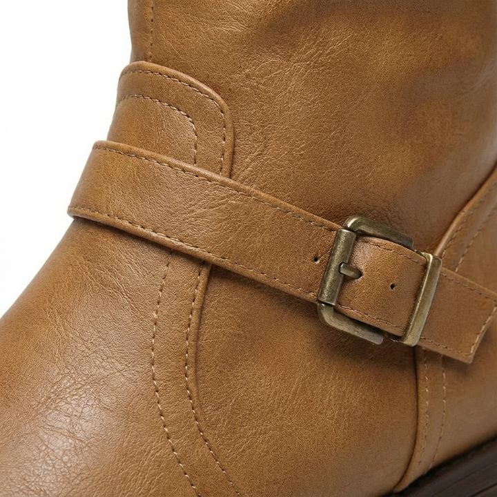 Monica | Botas altas de mujer hasta la rodilla con tacón de bloque