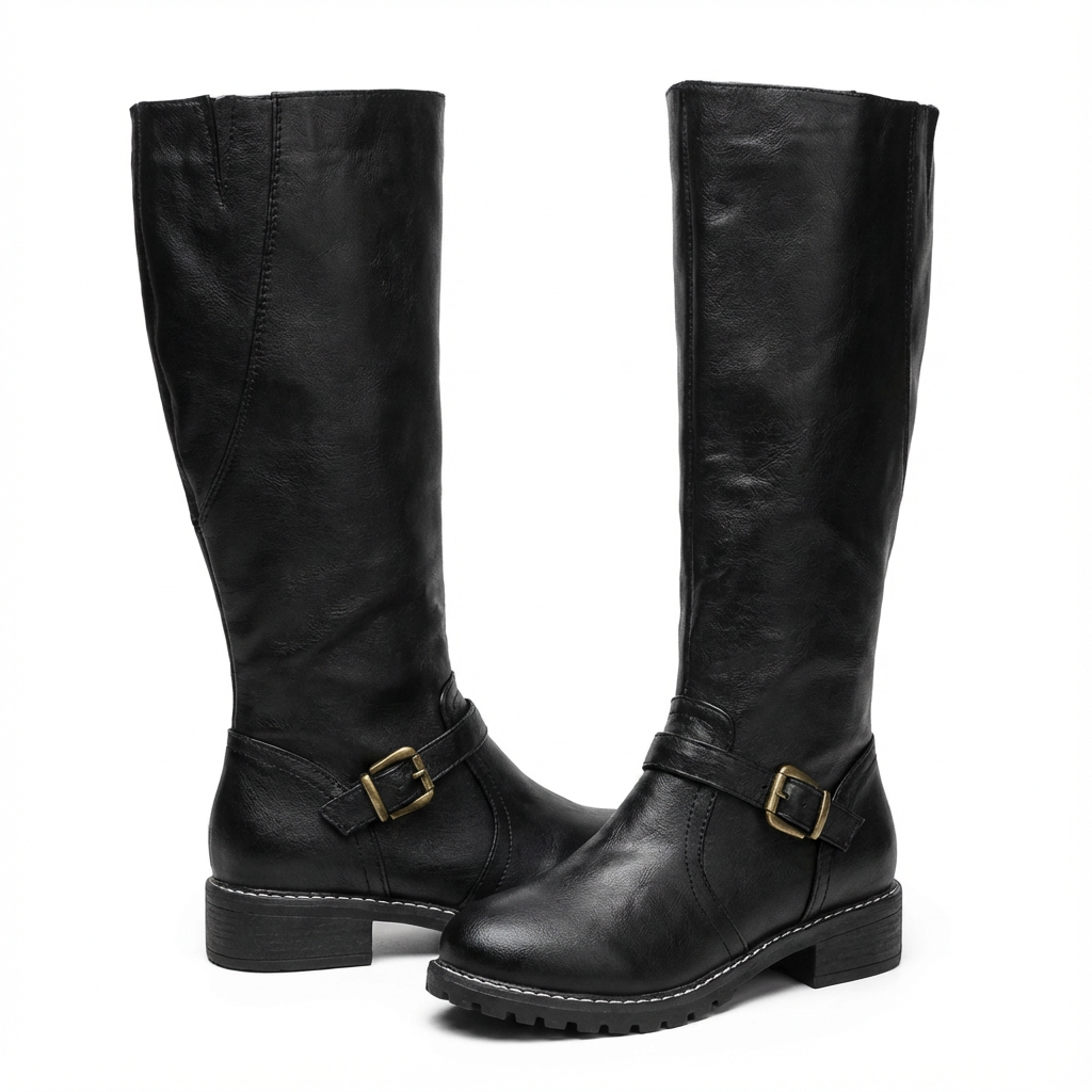 Monica | Stivali alti da donna fino al ginocchio con tacco a blocco