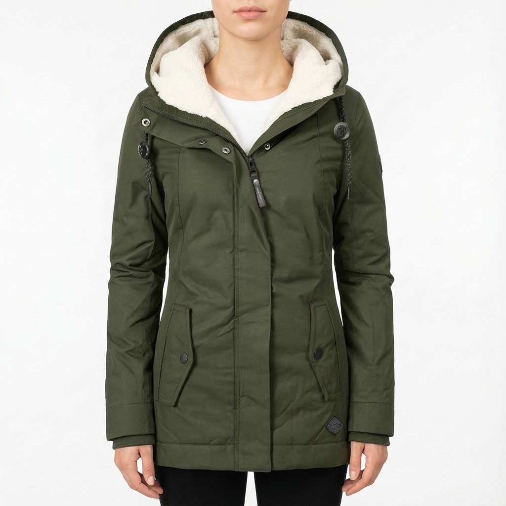 Monica | Chaqueta de Invierno para Mujer con Capucha y Forro Polar