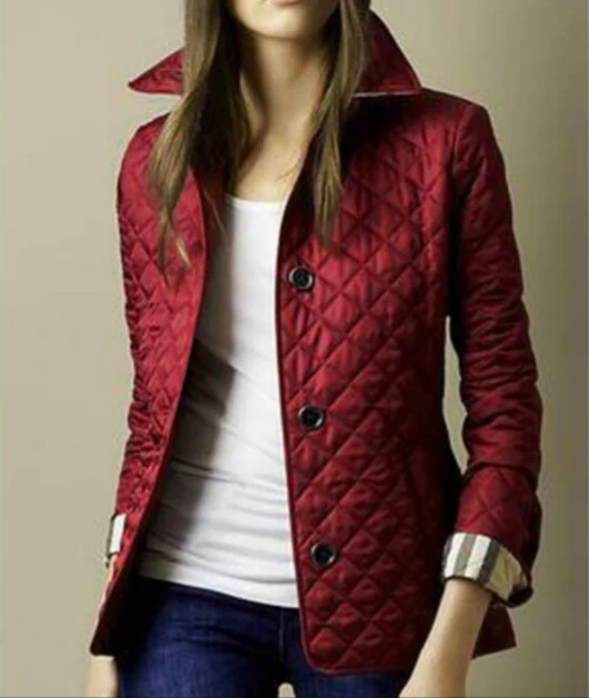 Giacca imbottita donna con bottone grande | Corta