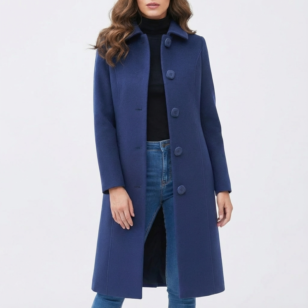 Naomi | Abrigo Largo de Mujer con Botones Delanteros