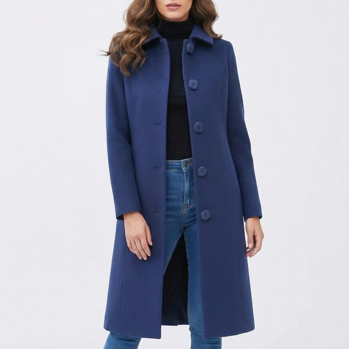 Naomi | Abrigo Largo de Mujer con Botones Delanteros