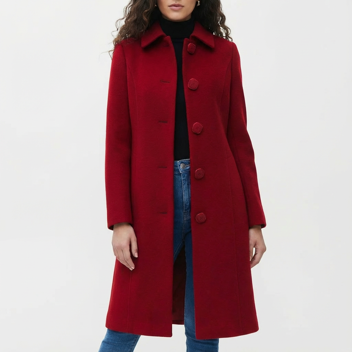 Naomi | Abrigo Largo de Mujer con Botones Delanteros