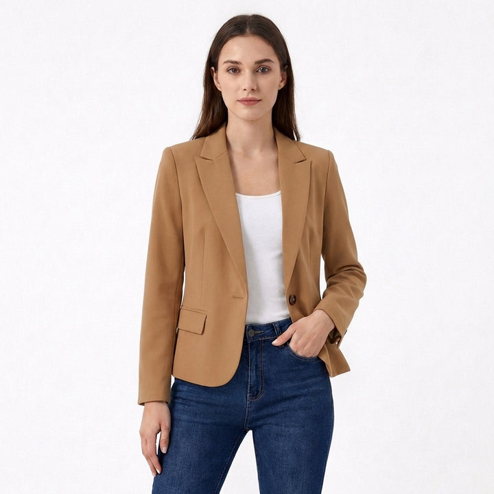 Nerea | Blazer Un Botón Corte Recto Elegante Mujer