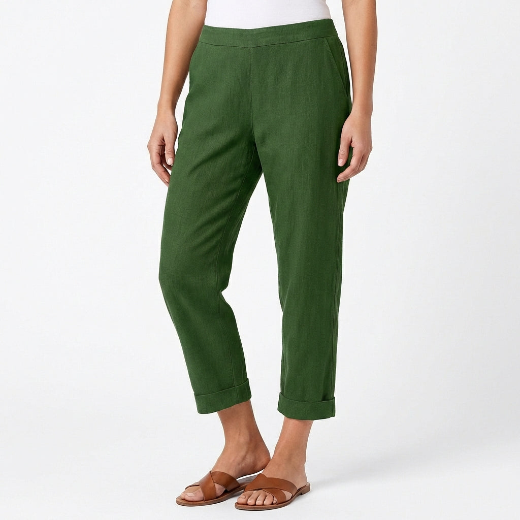 Nerea | Mujer Pantalón Capri Holgado Casual