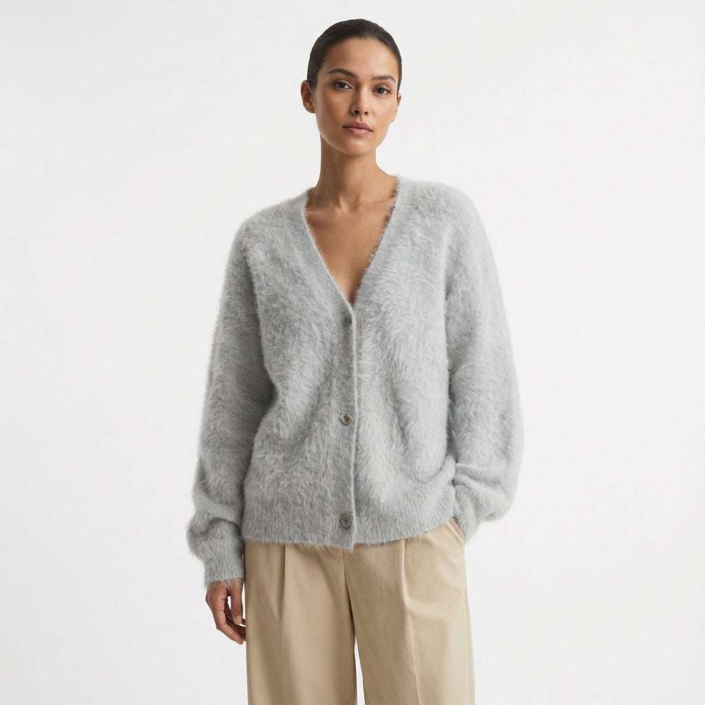 Nia | Cardigan da Donna con Bottoni e Taglio Rilassato