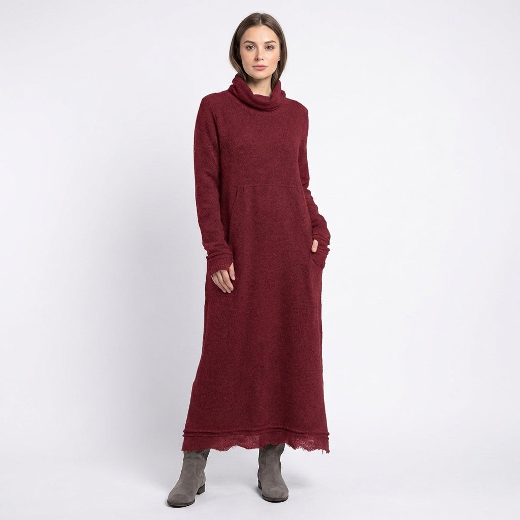 Nieves | Abito Lungo a Maglia con Tasche Donna