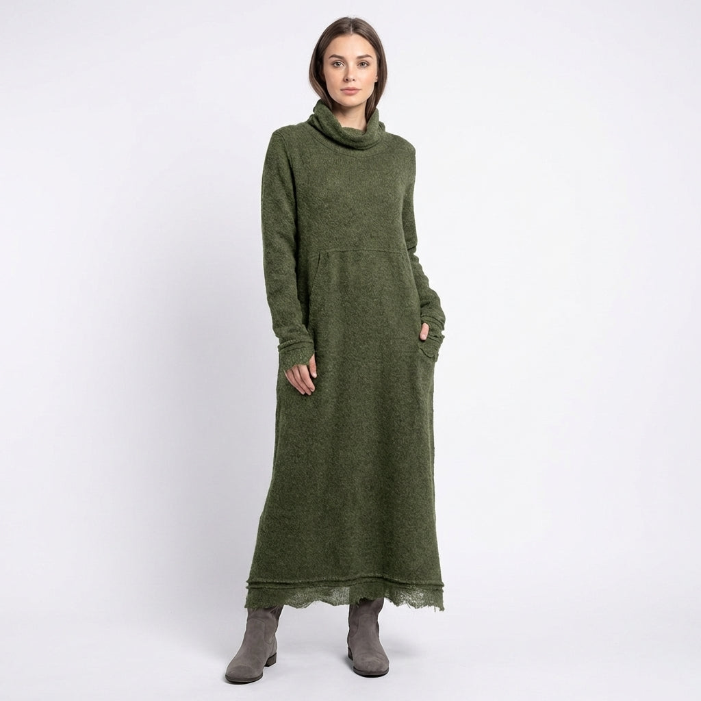 Nieves | Abito Lungo a Maglia con Tasche Donna