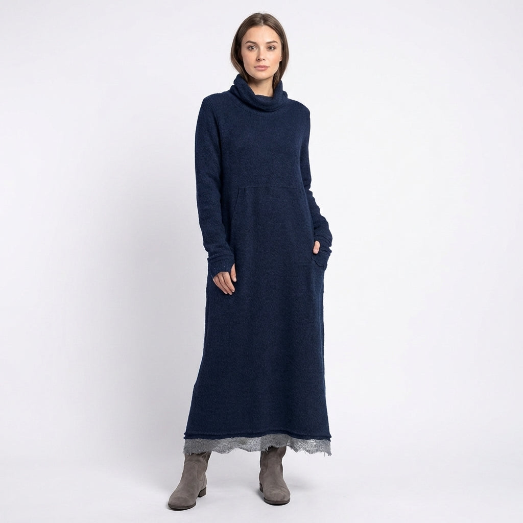 Nieves | Abito Lungo a Maglia con Tasche Donna