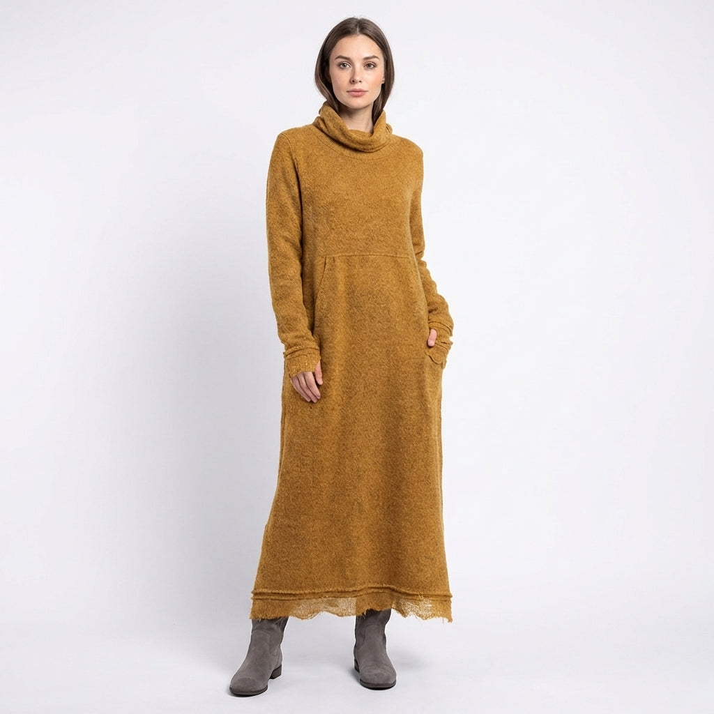 Nieves | Abito Lungo a Maglia con Tasche Donna