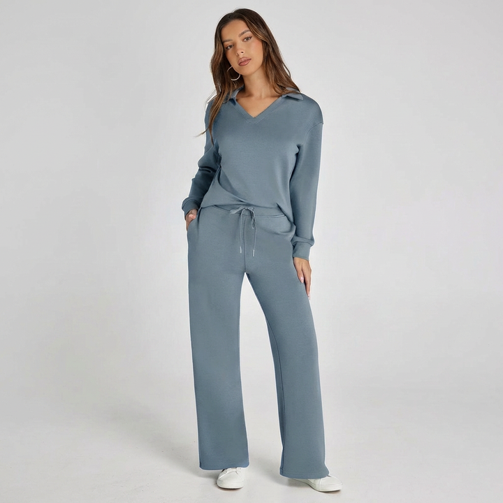 Nina | Completo Maglia Collo Polo Donna Casual