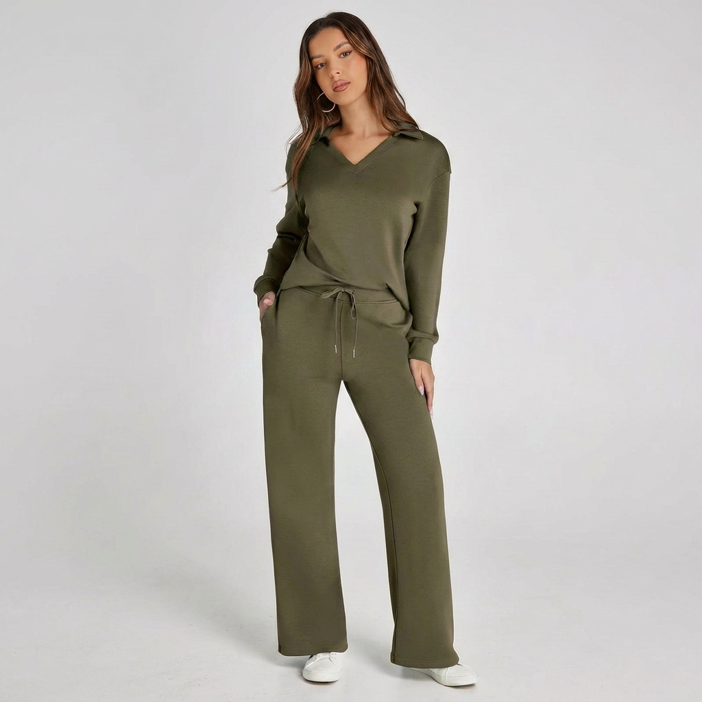 Nina | Completo Maglia Collo Polo Donna Casual