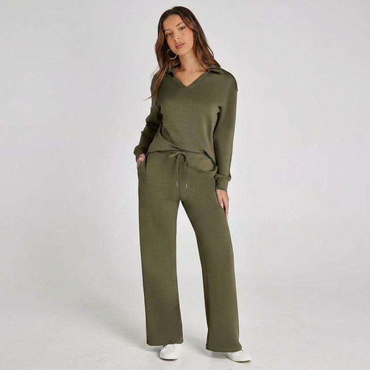 Nina | Completo Maglia Collo Polo Donna Casual