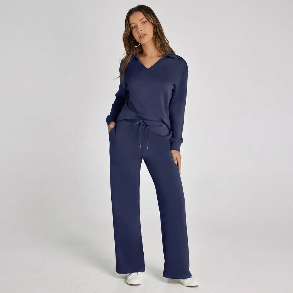 Nina | Completo Maglia Collo Polo Donna Casual