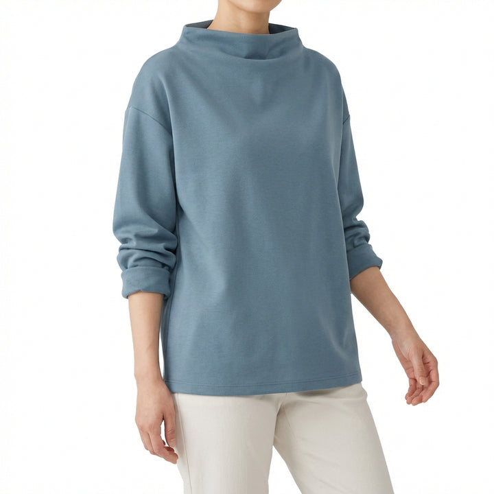 Olimpia | Blusa a Collo Alto con Maniche a Pipistrello da Donna