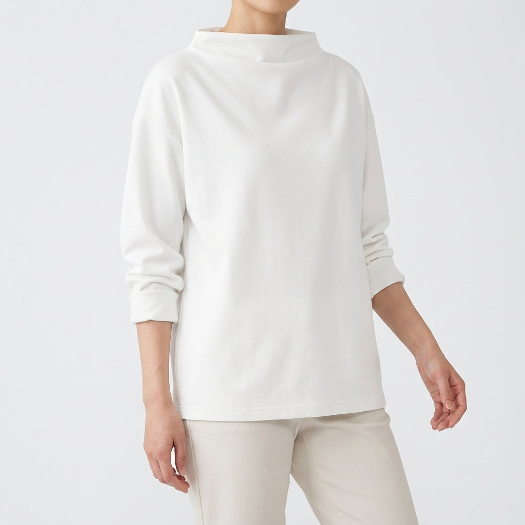 Olimpia | Blusa a Collo Alto con Maniche a Pipistrello da Donna