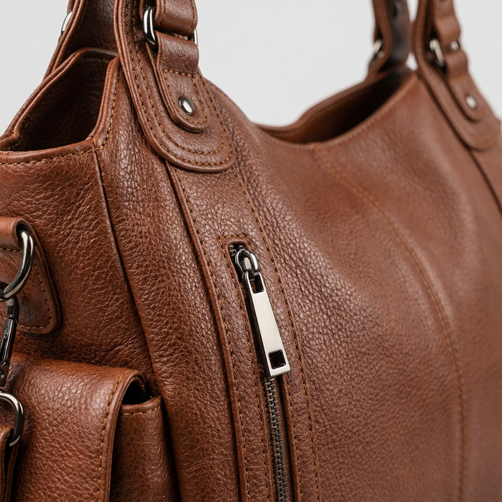 Olive | Bolso Tote de Hombro para Mujer con Detalle de Cremallera