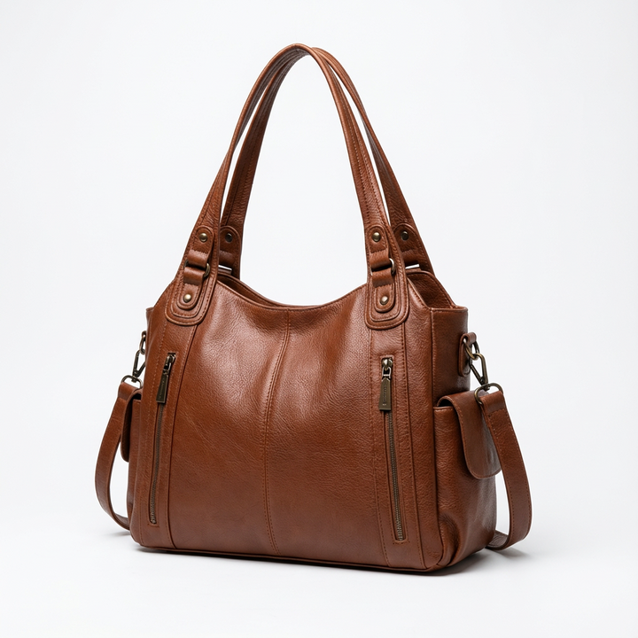 Olive | Bolso Tote de Hombro para Mujer con Detalle de Cremallera