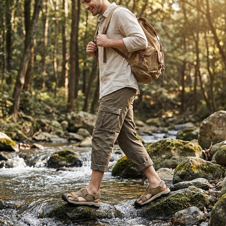 Pablo | Sandali Uomo con Punta Chiusa e Suola da Escursionismo | All'aperto