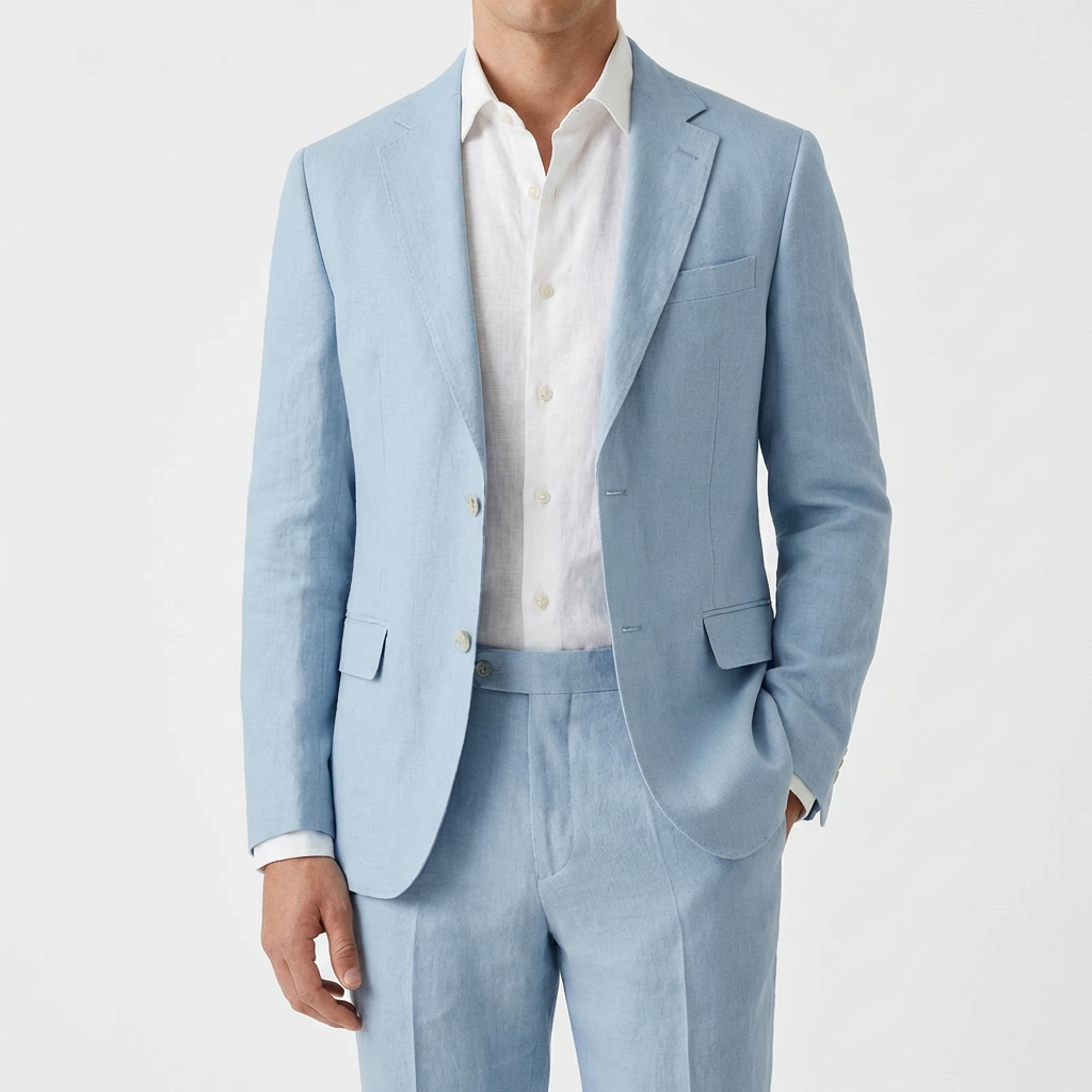 Pablo | Traje Dos Piezas Hombre Con Corte Relajado Y Solapa Clásica | Veraniego