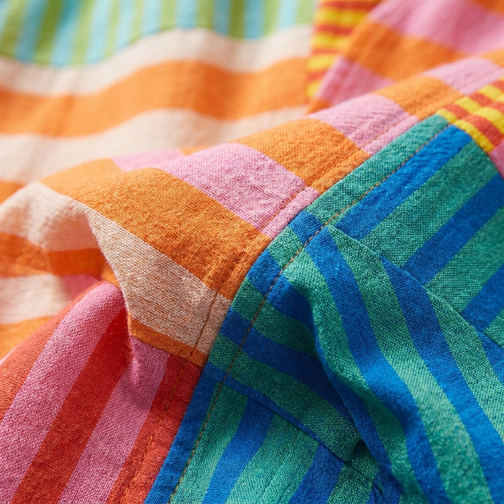 Paloma | Vestido Largo Patchwork Rayas Mujer Boho