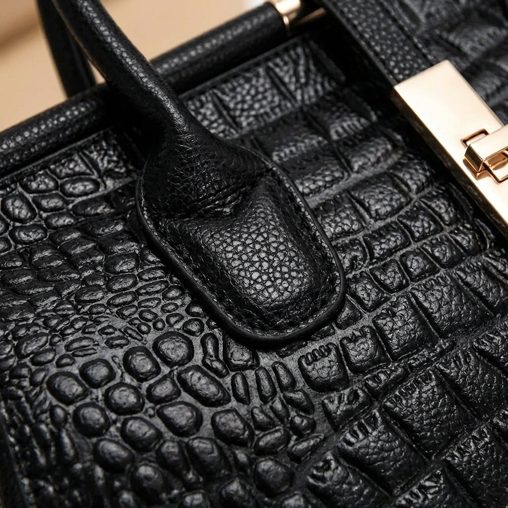 Perpetua | Borsa da Donna a Mano Incisa a Coccodrillo