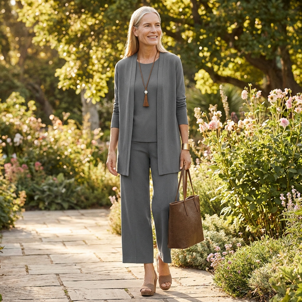 Pilar | Completo Donna Tre Pezzi Pantalone Largo