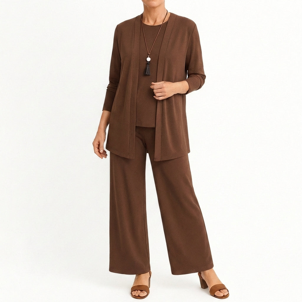 Pilar | Completo Donna Tre Pezzi Pantalone Largo