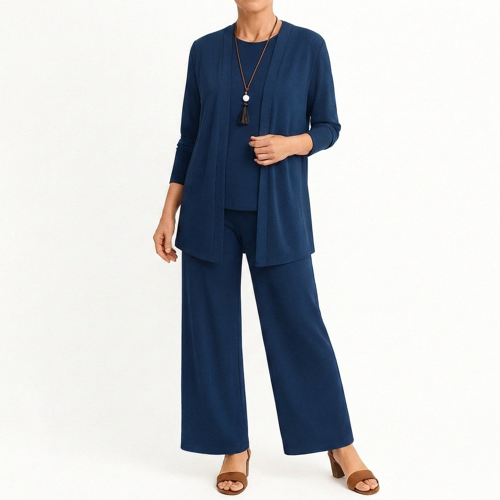 Pilar | Completo Donna Tre Pezzi Pantalone Largo