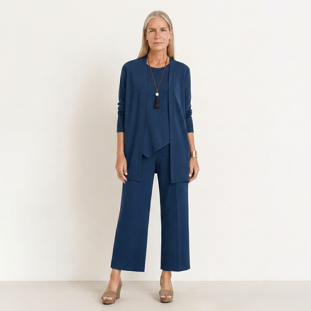 Pilar | Completo Donna Tre Pezzi Pantalone Largo
