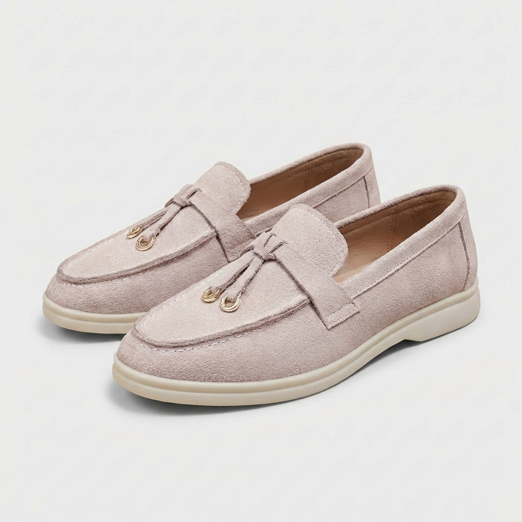 Pilar | Mocassini con Occhielli Dorati Piatto Casual Donna